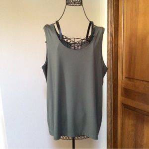 Chico's New size 3 Sage green microfiber tank top